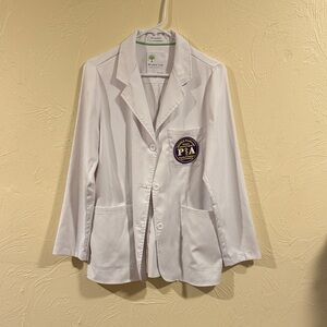 Healing Hands short white coat with MEDEX PA Patch